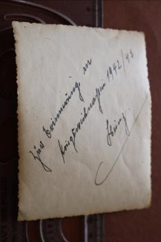 Preview: Portrait eines SS- Hauptscharführer - Widmung auf Rückseite 1943